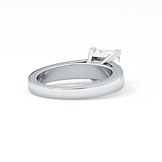 Princess Cut 2.15 Carat Moissanite Ring - Solitaire Setting in Gold