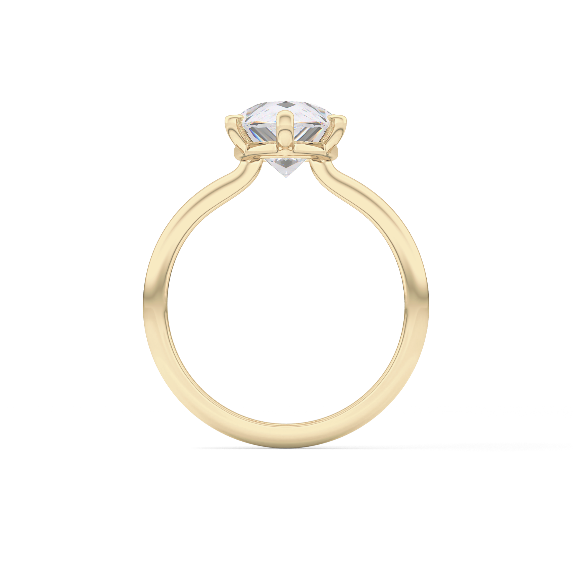 Pear Cut 2.84 Carat Moissanite Ring – Solitaire Style in Gold