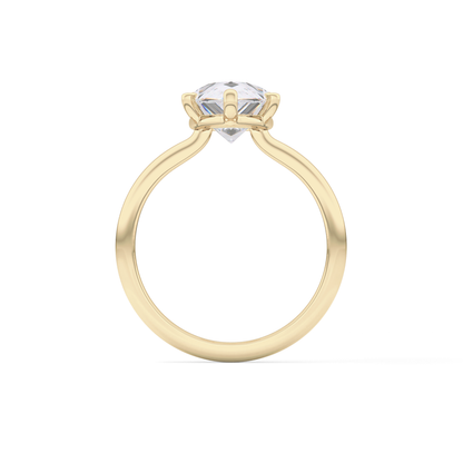 Pear Cut 2.84 Carat Moissanite Ring – Solitaire Style in Gold