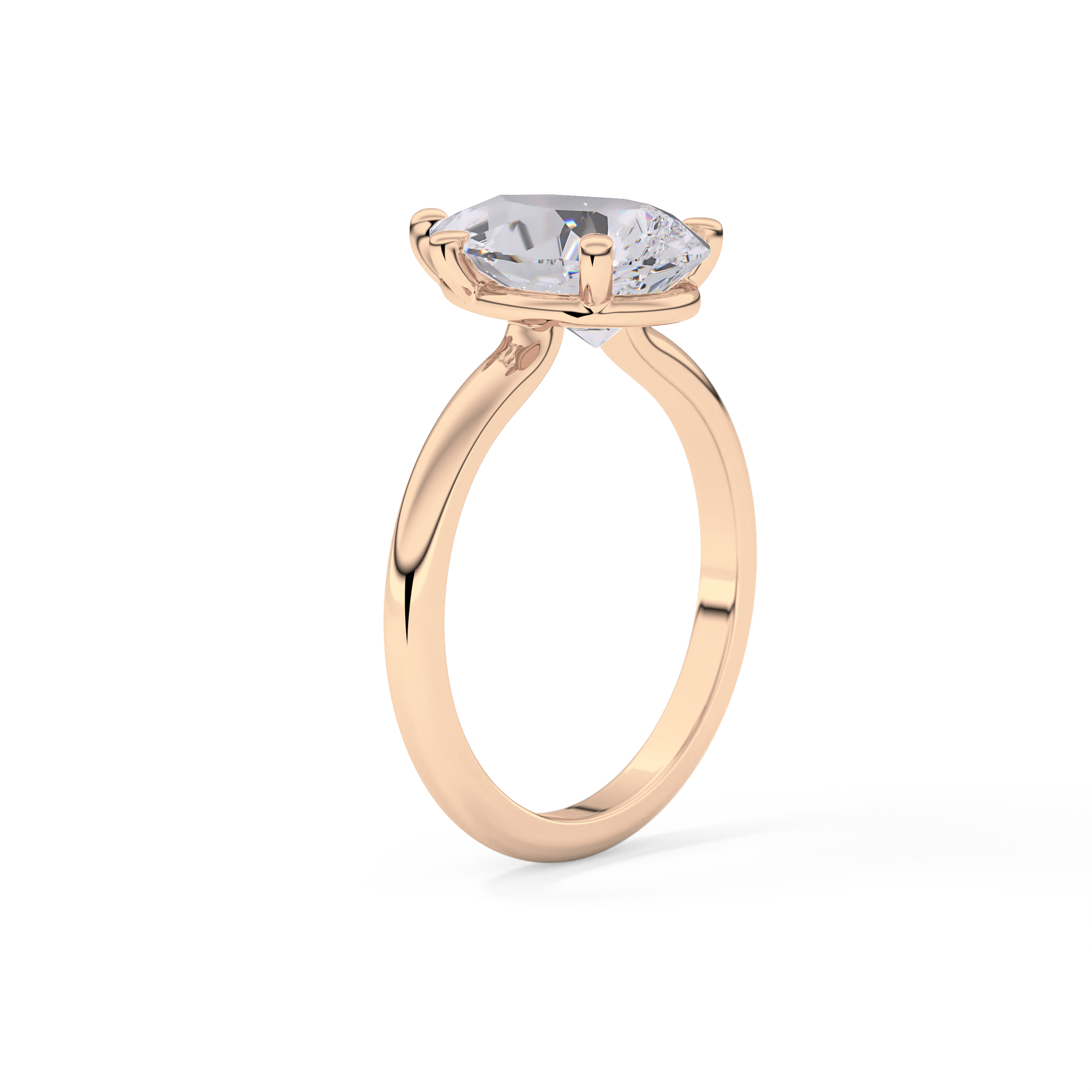 Pear Cut 2.84 Carat Moissanite Ring – Solitaire Style in Gold