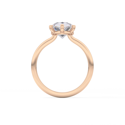 Pear Cut 2.84 Carat Moissanite Ring – Solitaire Style in Gold