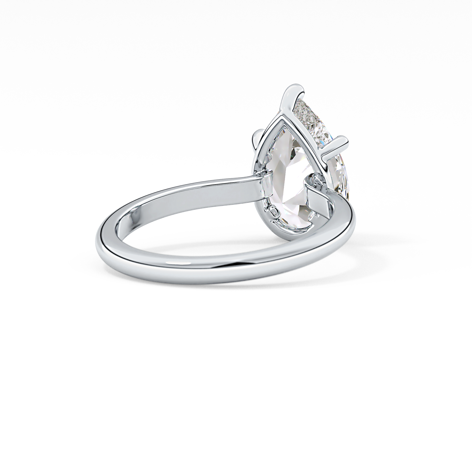 Pear Cut 2.84 Carat Moissanite Ring – Solitaire Style in Gold