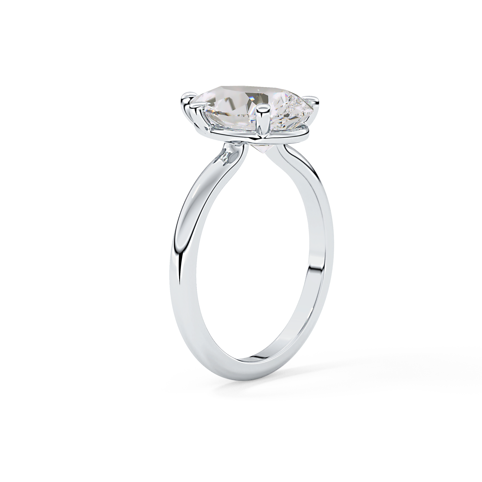 Pear Cut 2.84 Carat Moissanite Ring – Solitaire Style in Gold