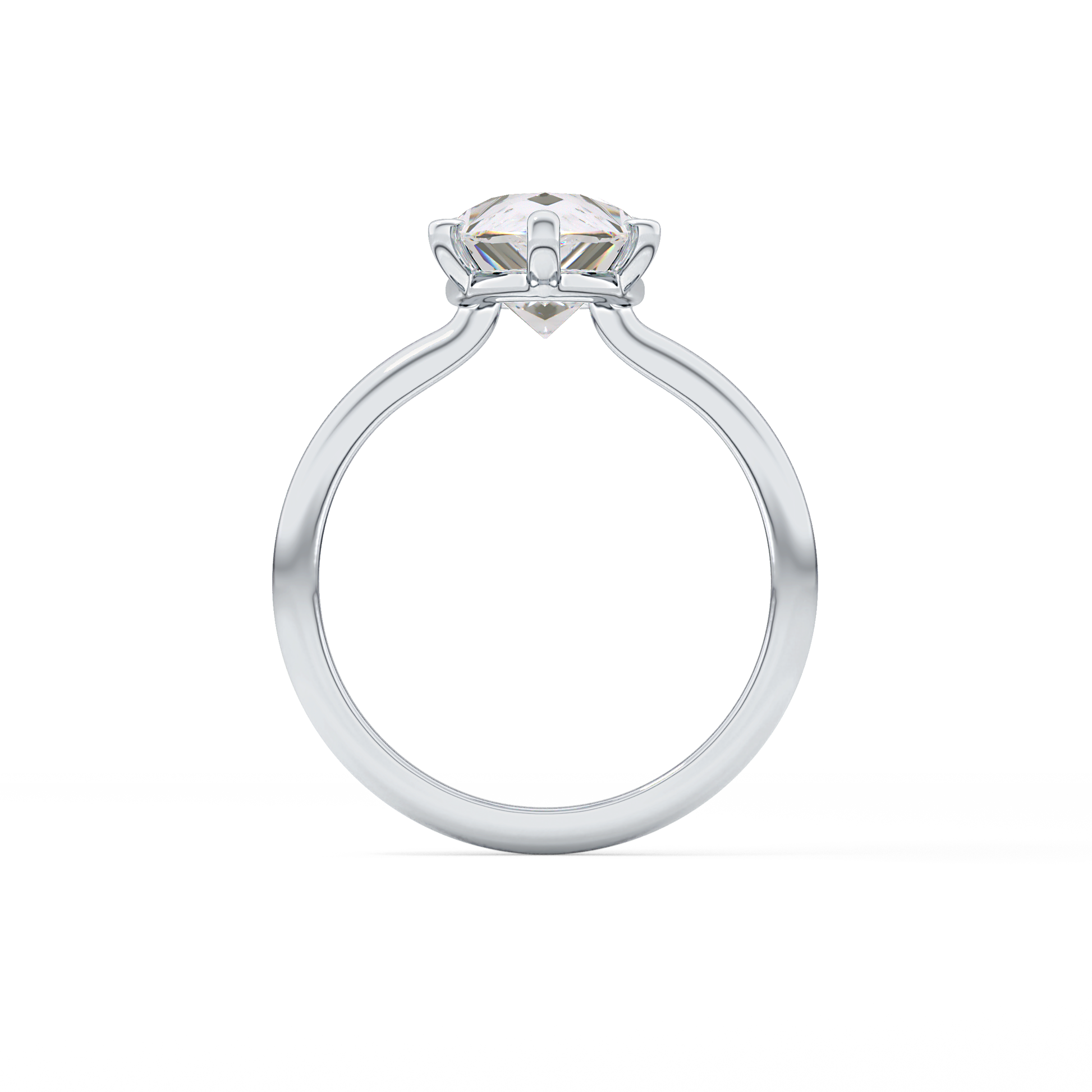 Pear Cut 2.84 Carat Moissanite Ring – Solitaire Style in Gold