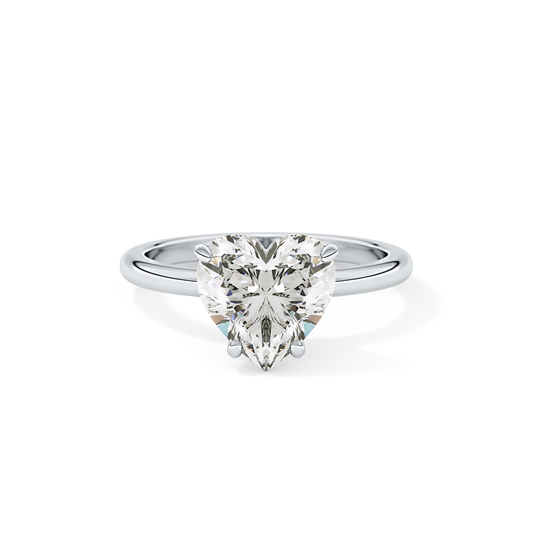 Heart Cut 2.58 Carat Moissanite Ring – Solitaire Style in Gold