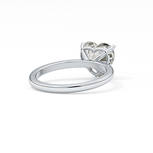 Heart Cut 2.58 Carat Moissanite Ring – Solitaire Style in Gold
