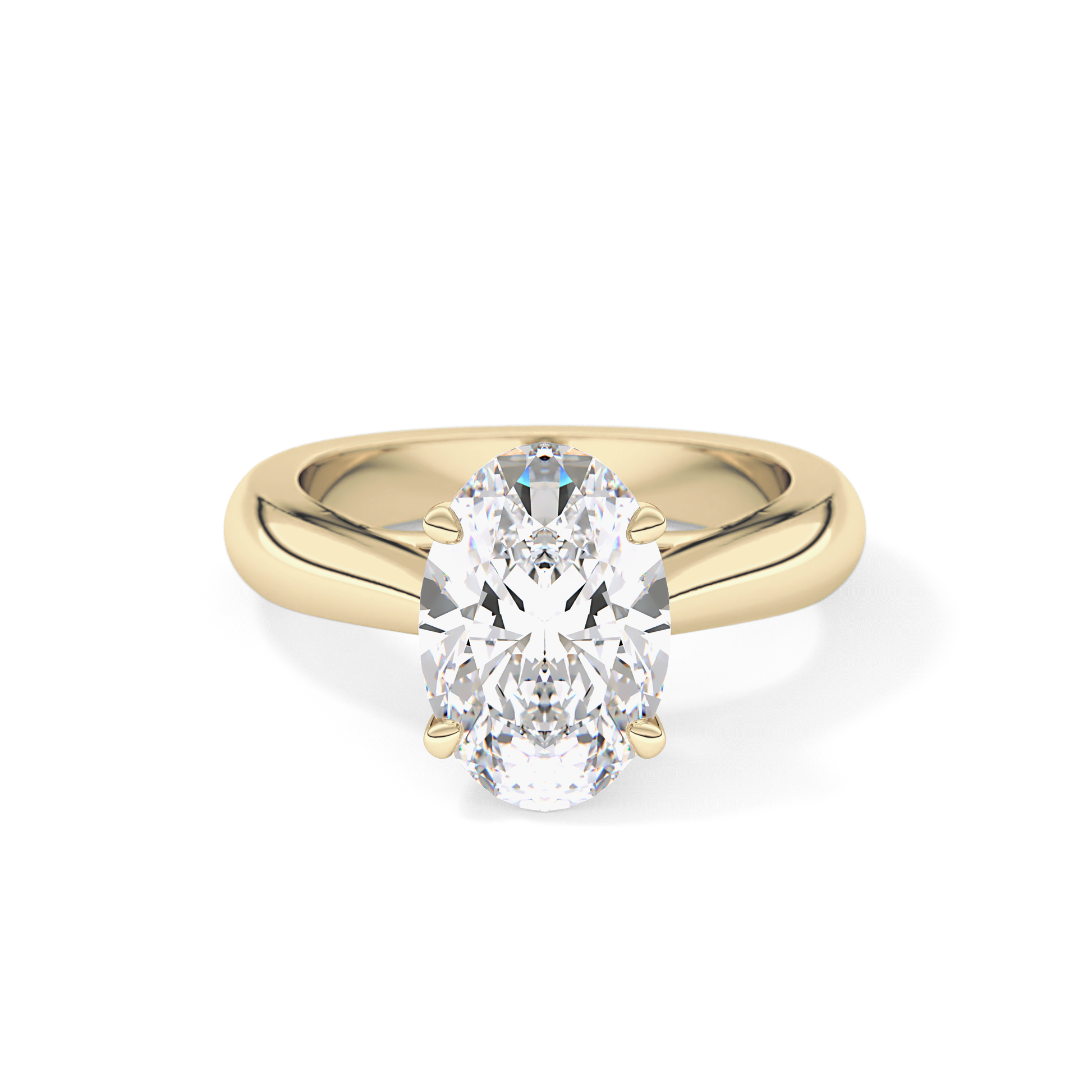Oval Cut 3.09 Carat Moissanite Ring – Solitaire Style in Gold