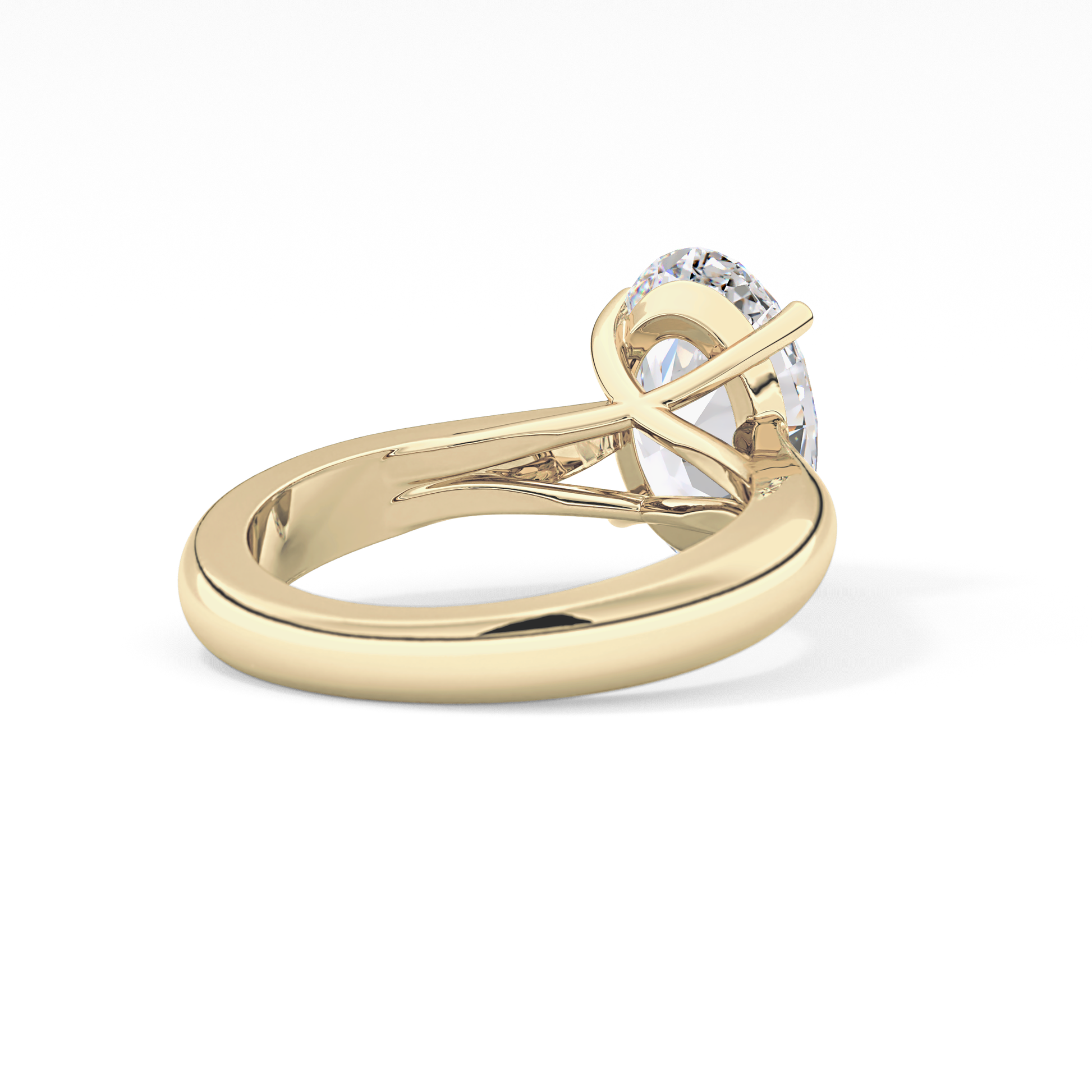 Oval Cut 3.09 Carat Moissanite Ring – Solitaire Style in Gold
