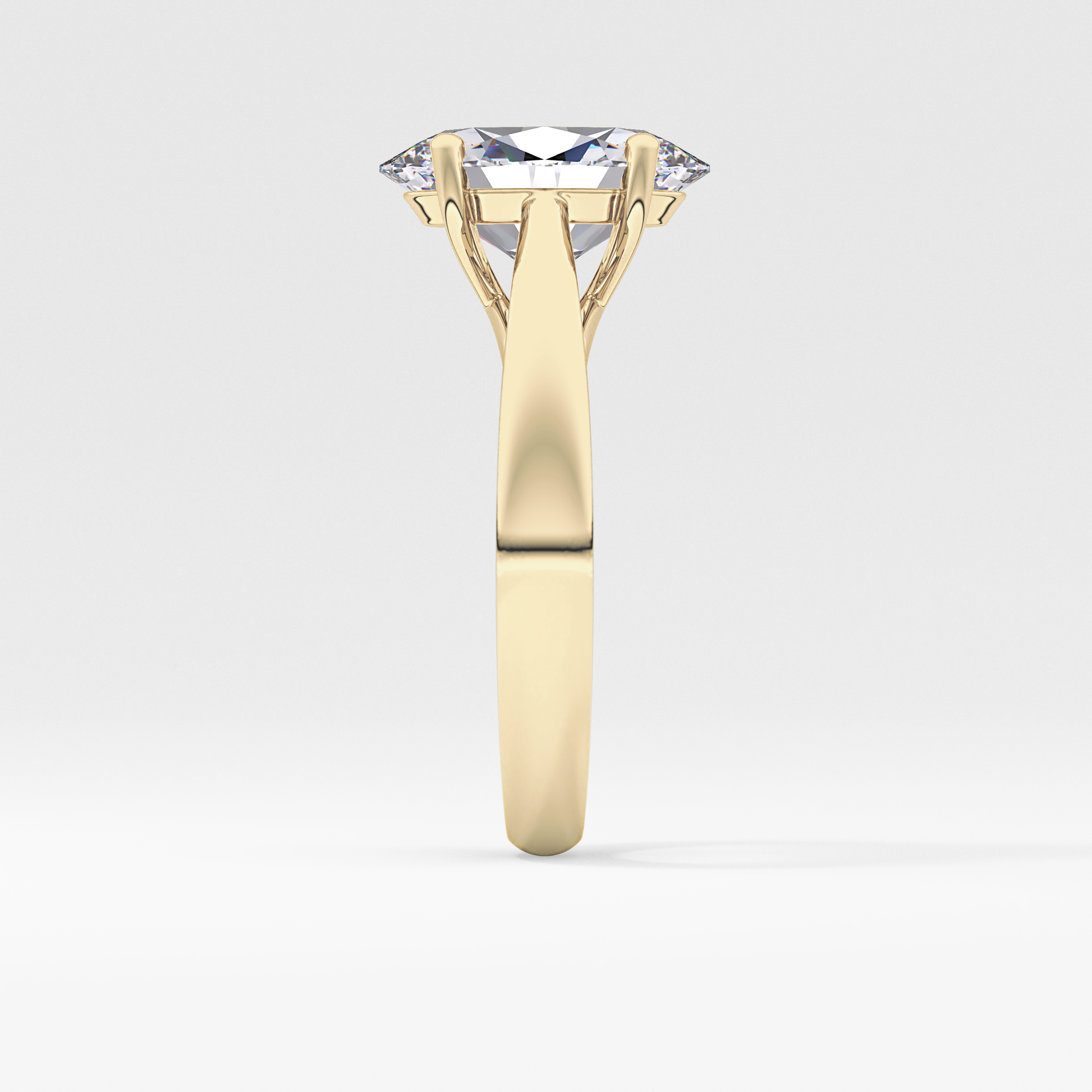 Oval Cut 3.09 Carat Moissanite Ring – Solitaire Style in Gold