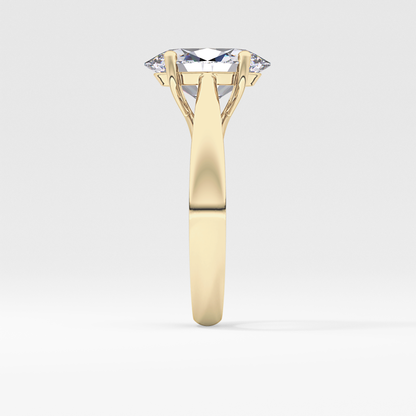 Oval Cut 3.09 Carat Moissanite Ring – Solitaire Style in Gold