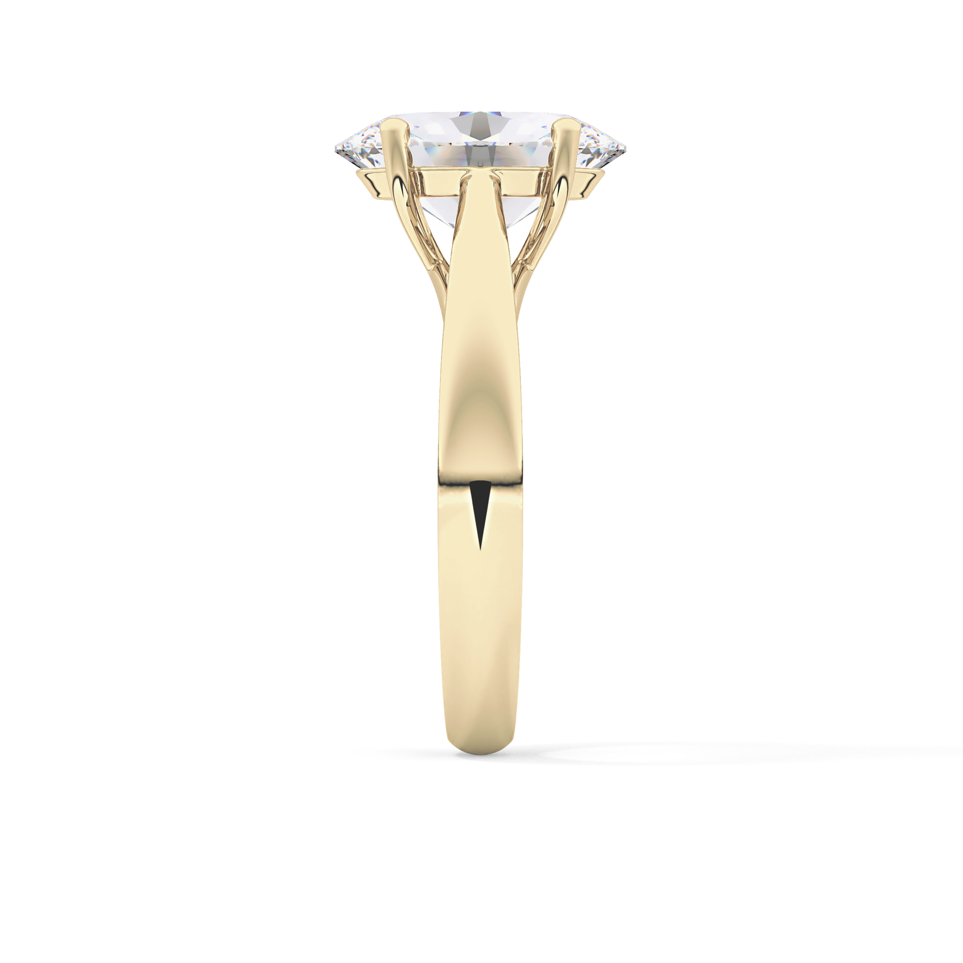 Oval Cut 3.09 Carat Moissanite Ring – Solitaire Style in Gold