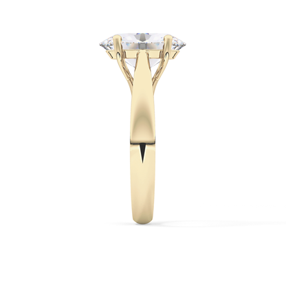 Oval Cut 3.09 Carat Moissanite Ring – Solitaire Style in Gold