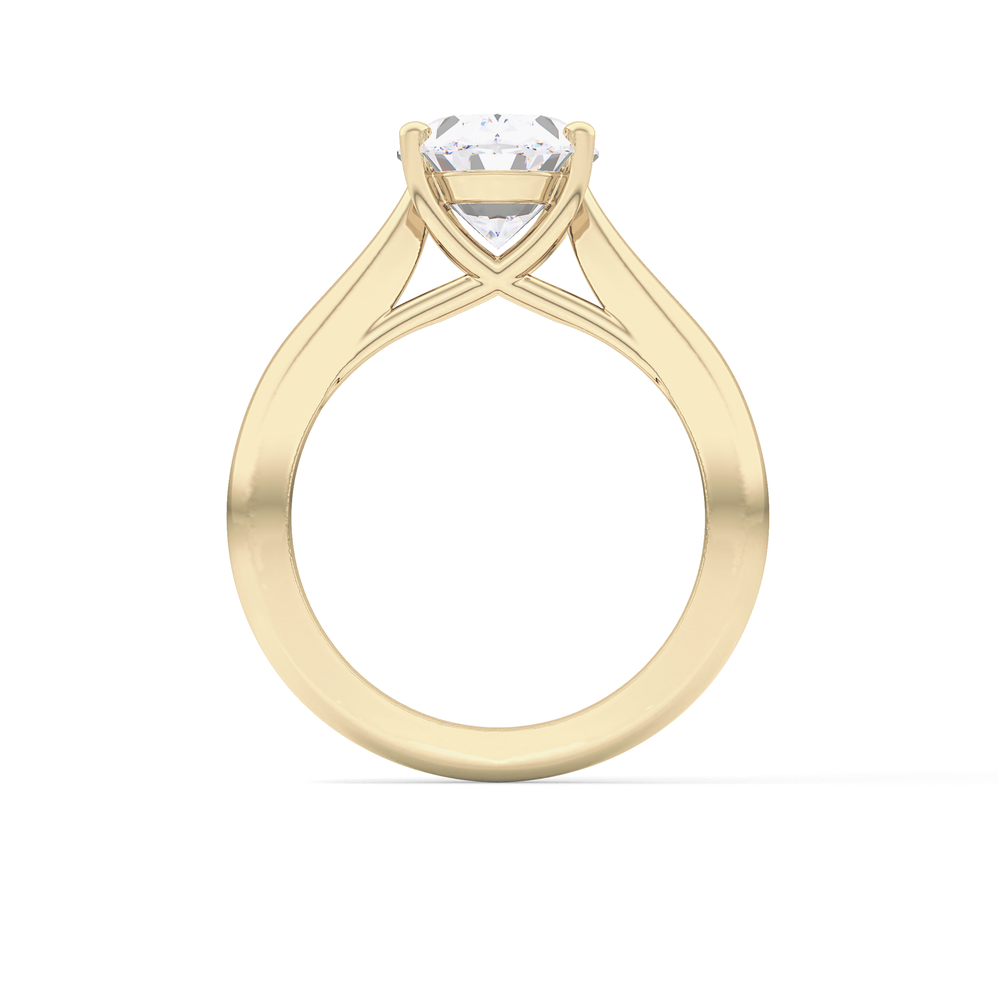 Oval Cut 3.09 Carat Moissanite Ring – Solitaire Style in Gold