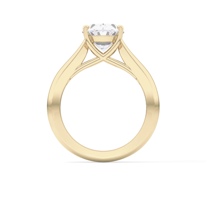 Oval Cut 3.09 Carat Moissanite Ring – Solitaire Style in Gold