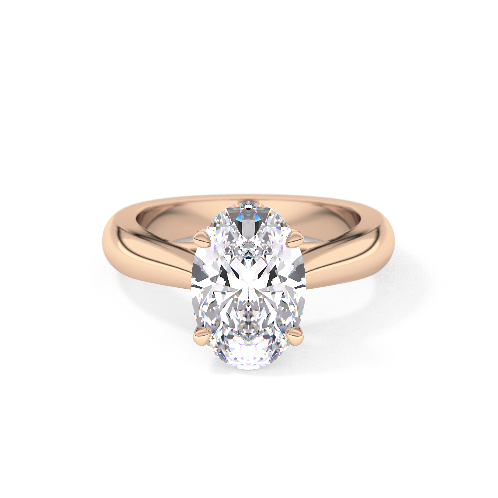 Oval Cut 3.09 Carat Moissanite Ring – Solitaire Style in Gold
