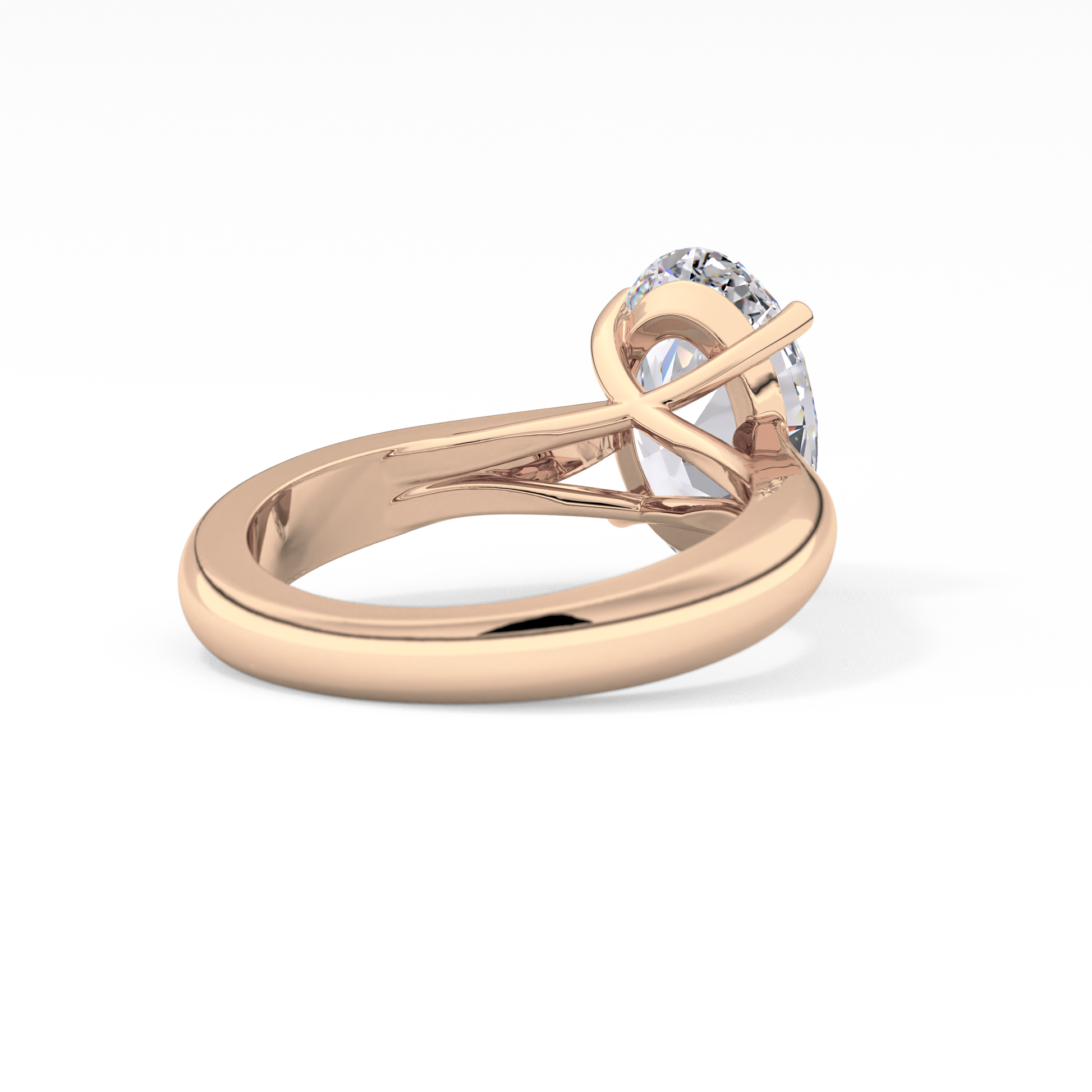 Oval Cut 3.09 Carat Moissanite Ring – Solitaire Style in Gold