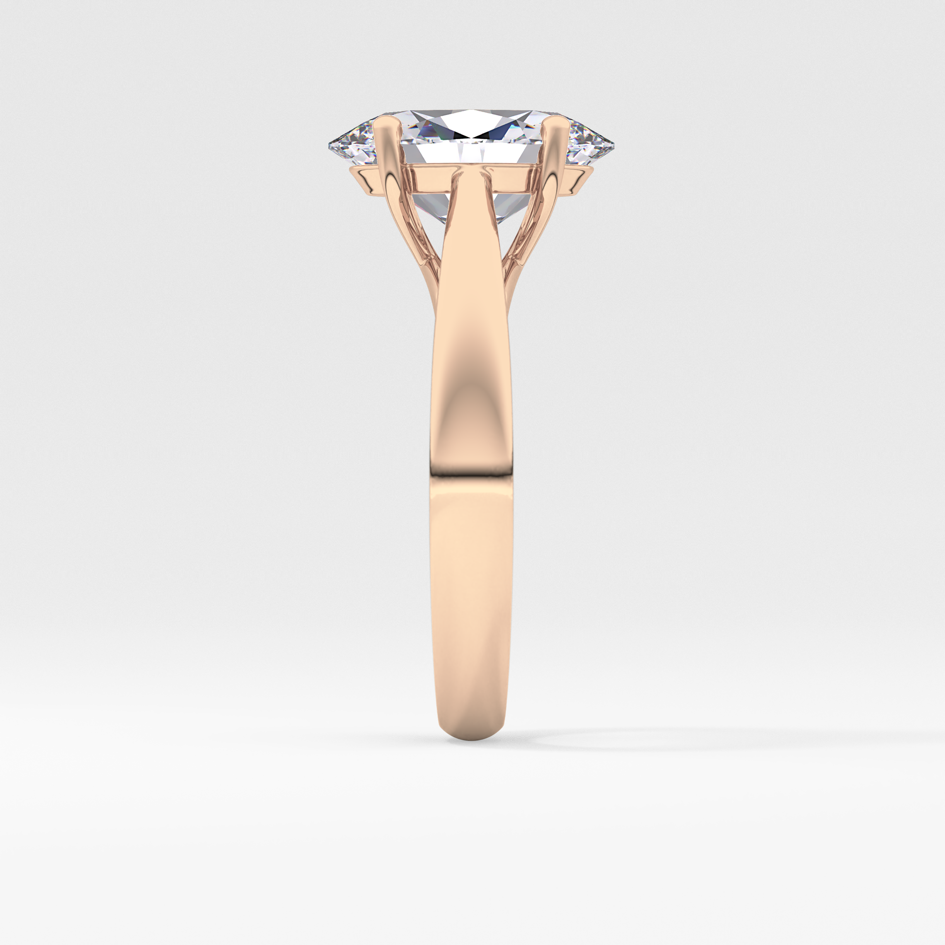 Oval Cut 3.09 Carat Moissanite Ring – Solitaire Style in Gold