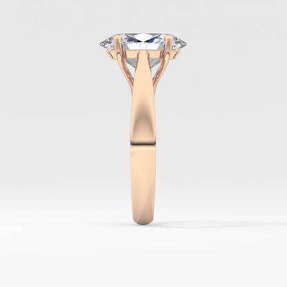 Oval Cut 3.09 Carat Moissanite Ring – Solitaire Style in Gold