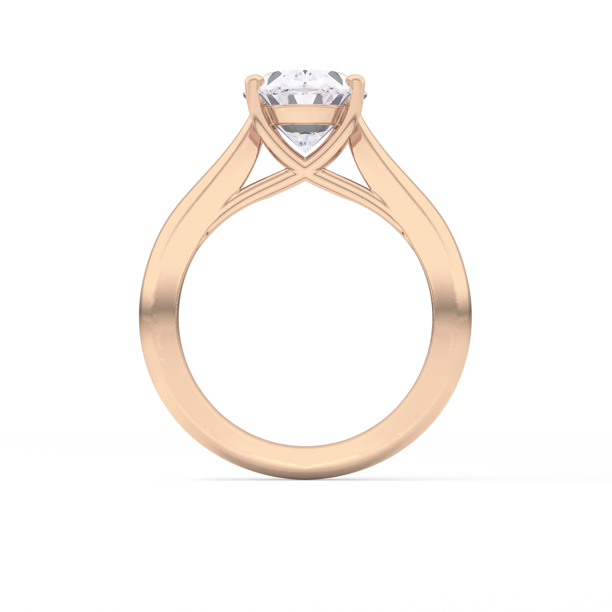 Oval Cut 3.09 Carat Moissanite Ring – Solitaire Style in Gold