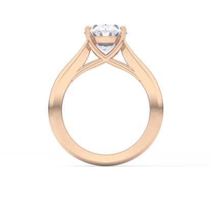 Oval Cut 3.09 Carat Moissanite Ring – Solitaire Style in Gold