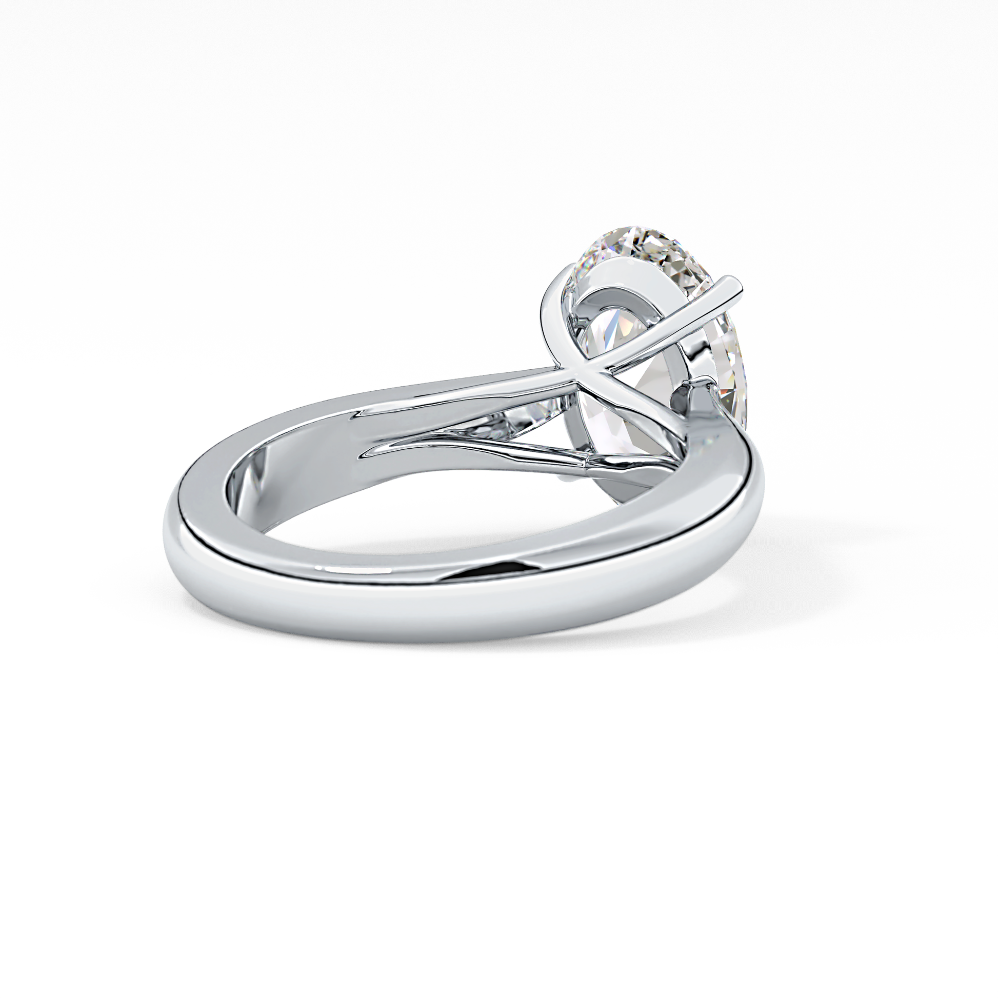 Oval Cut 3.09 Carat Moissanite Ring – Solitaire Style in Gold