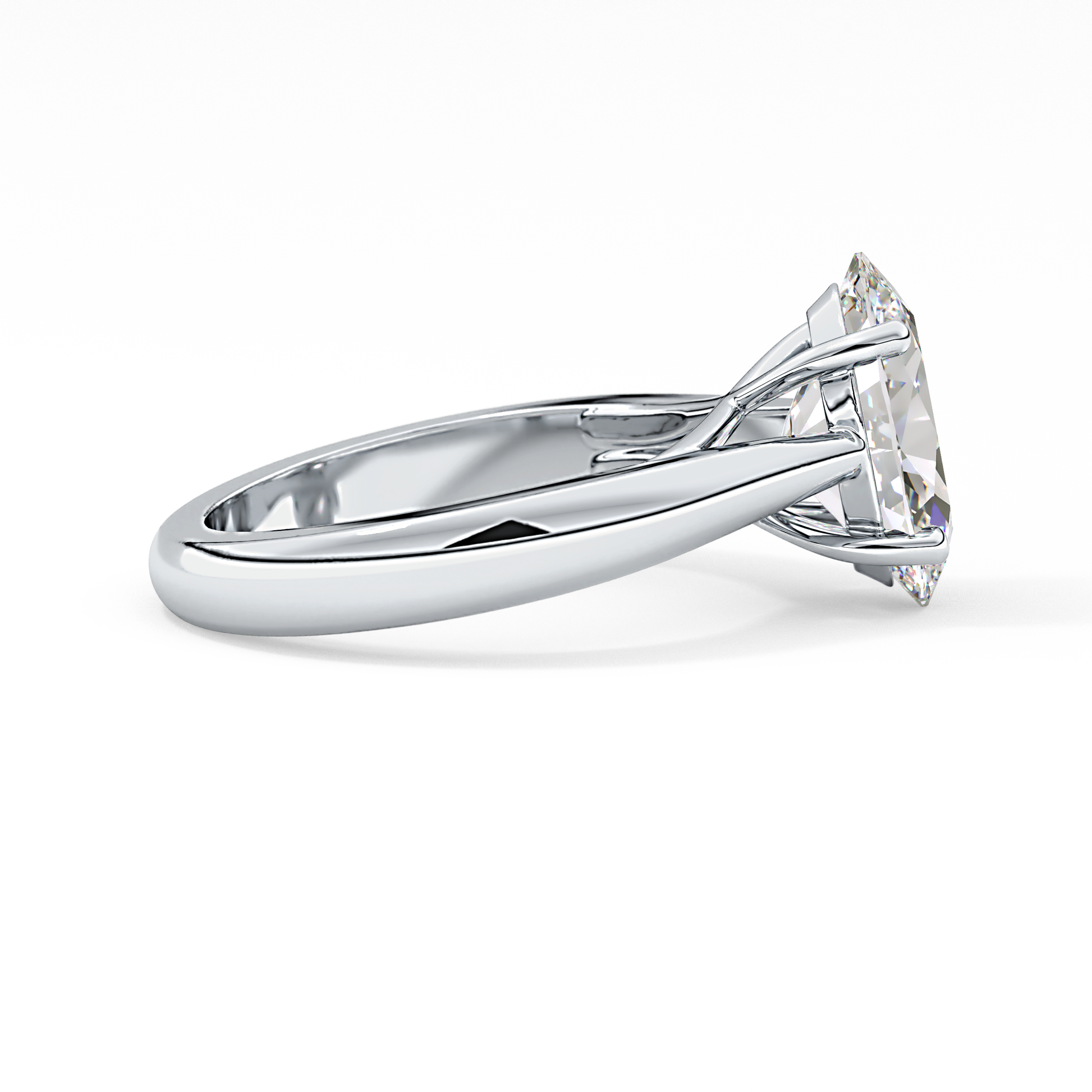 Oval Cut 3.09 Carat Moissanite Ring – Solitaire Style in Gold