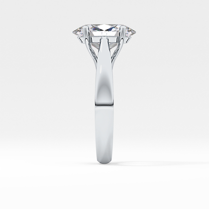Oval Cut 3.09 Carat Moissanite Ring – Solitaire Style in Gold