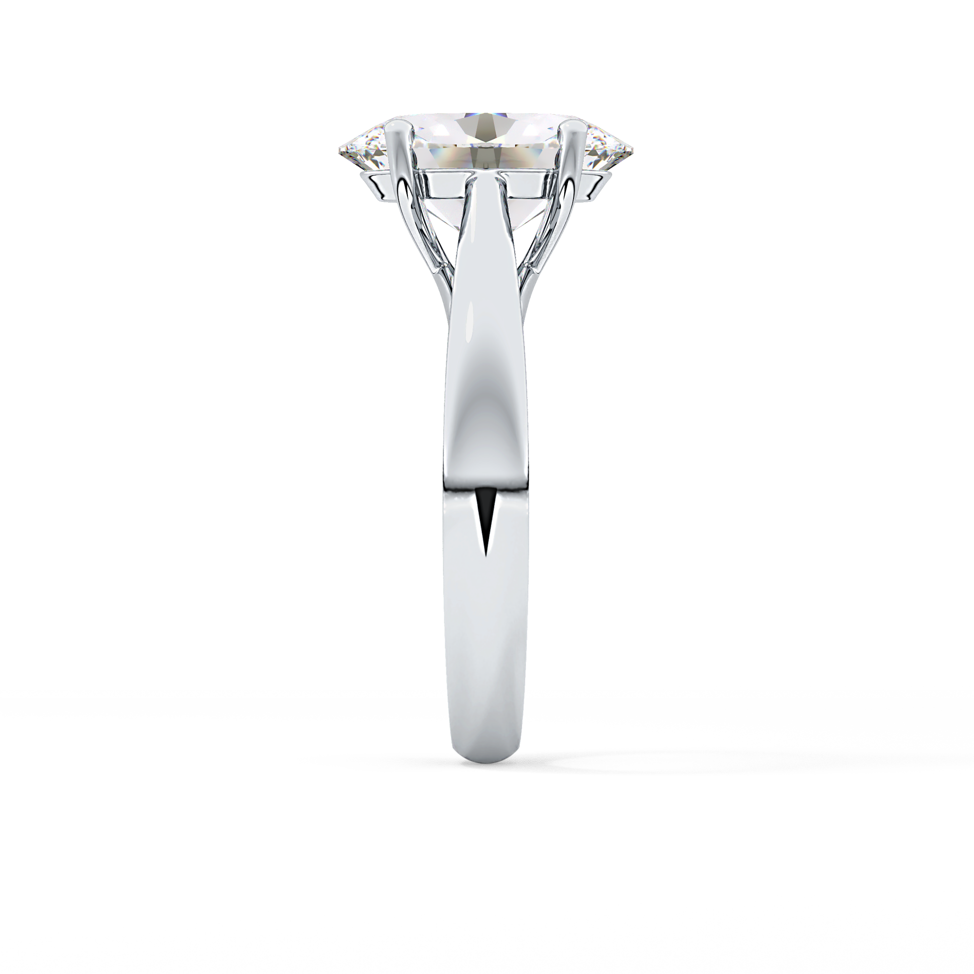Oval Cut 3.09 Carat Moissanite Ring – Solitaire Style in Gold