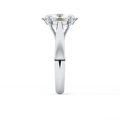Oval Cut 3.09 Carat Moissanite Ring – Solitaire Style in Gold