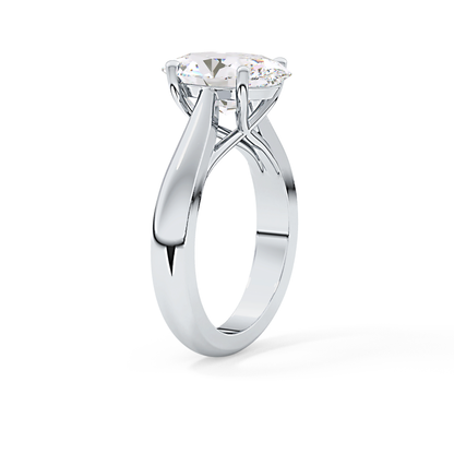 Oval Cut 3.09 Carat Moissanite Ring – Solitaire Style in Gold