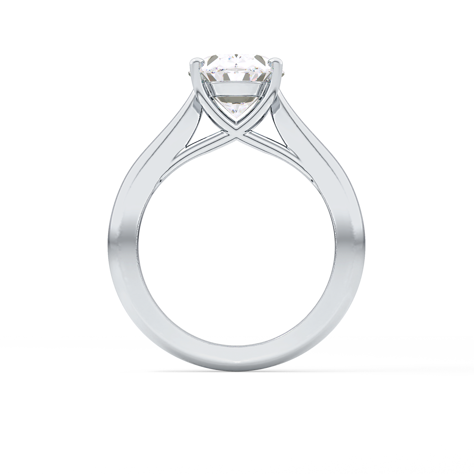 Oval Cut 3.09 Carat Moissanite Ring – Solitaire Style in Gold