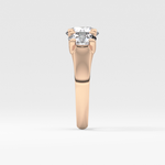 Round Cut 1.92 Carat Moissanite Ring – Three Stones Setting in Gold