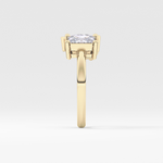 Pear & Princess Cut 2.38 Carat Moissanite Ring – Double Stones Setting in Gold
