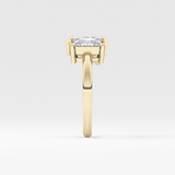 Pear & Princess Cut 2.38 Carat Moissanite Ring – Double Stones Setting in Gold