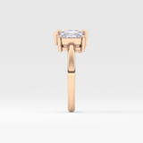 Pear & Princess Cut 2.38 Carat Moissanite Ring – Double Stones Setting in Gold