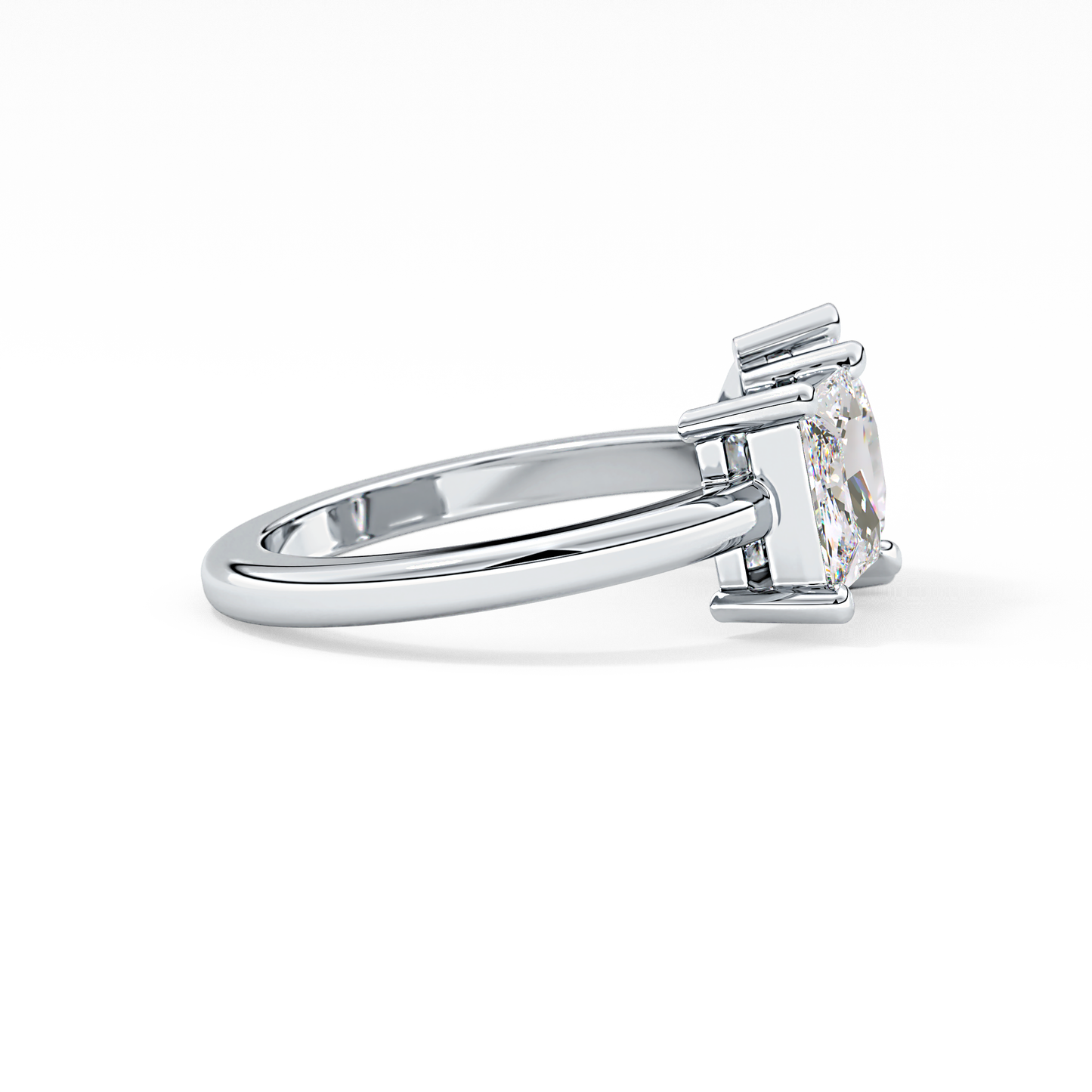 Pear & Princess Cut 2.38 Carat Moissanite Ring – Double Stones Setting in Gold