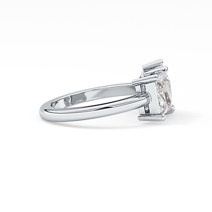 Pear & Princess Cut 2.38 Carat Moissanite Ring – Double Stones Setting in Gold