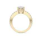 Pear Cut 1.81 Carat Moissanite Ring – Pave Setting in Gold