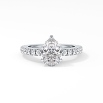 Pear Cut 1.81 Carat Moissanite Ring – Pave Setting in Gold