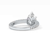 Pear Cut 1.81 Carat Moissanite Ring – Pave Setting in Gold