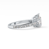Pear Cut 1.81 Carat Moissanite Ring – Pave Setting in Gold