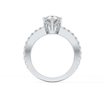 Pear Cut 1.81 Carat Moissanite Ring – Pave Setting in Gold