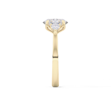 Oval Cut 1.67 Carat Moissanite Ring – Three Stones Setting in Gold