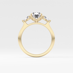 Oval Cut 1.67 Carat Moissanite Ring – Three Stones Setting in Gold