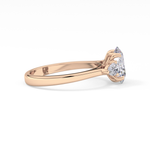Oval Cut 1.67 Carat Moissanite Ring – Three Stones Setting in Gold