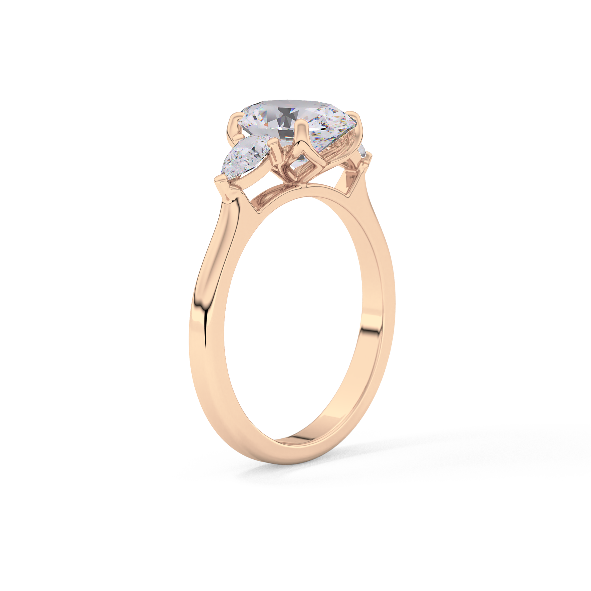 Oval Cut 1.67 Carat Moissanite Ring – Three Stones Setting in Gold
