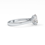 Oval Cut 1.67 Carat Moissanite Ring – Three Stones Setting in Gold