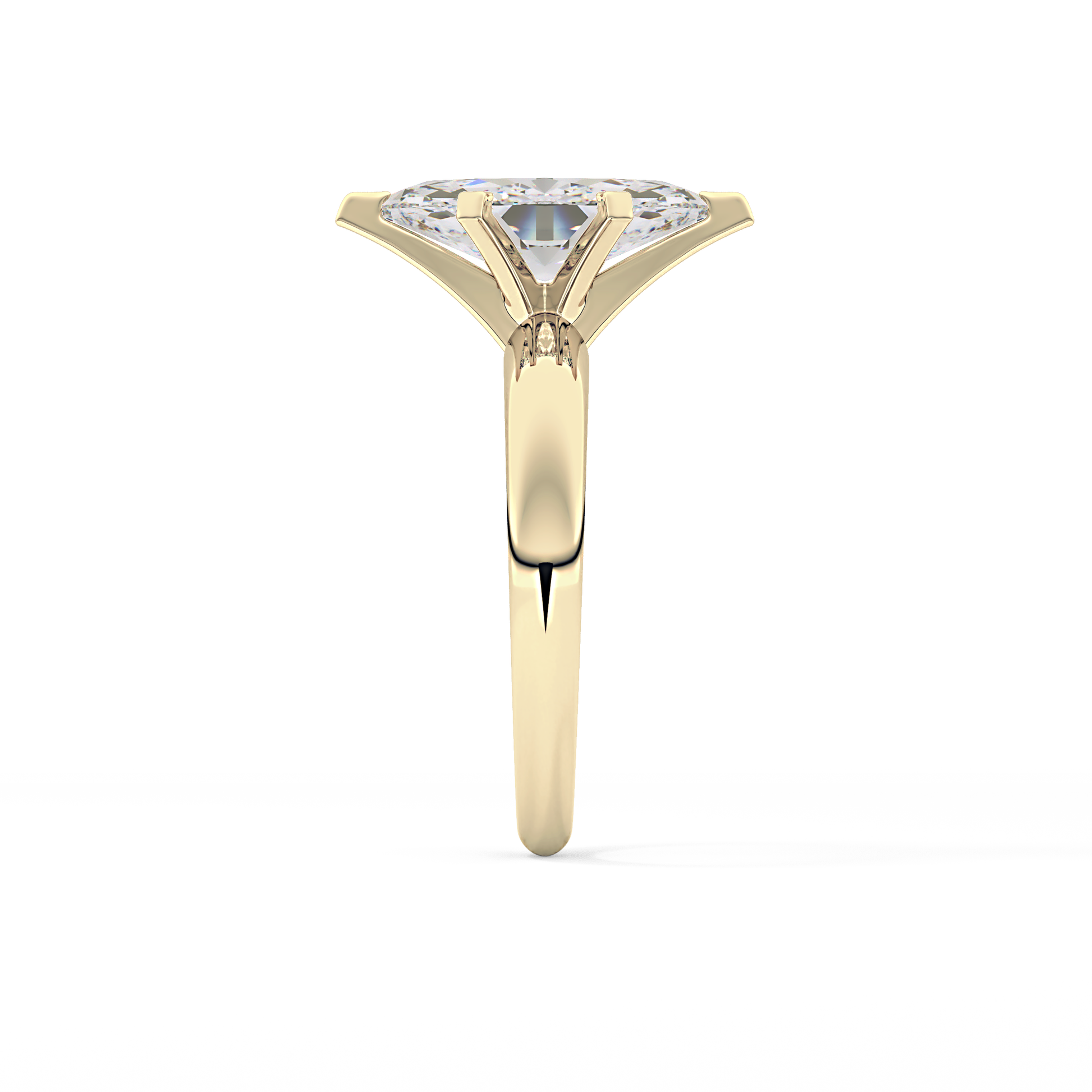 Marquise Cut 1.79 Carat Moissanite Ring – Solitaire Style in Gold