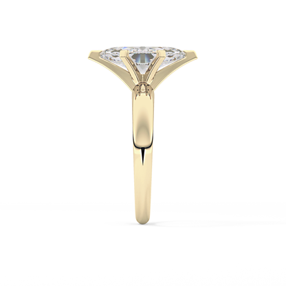 Marquise Cut 1.79 Carat Moissanite Ring – Solitaire Style in Gold