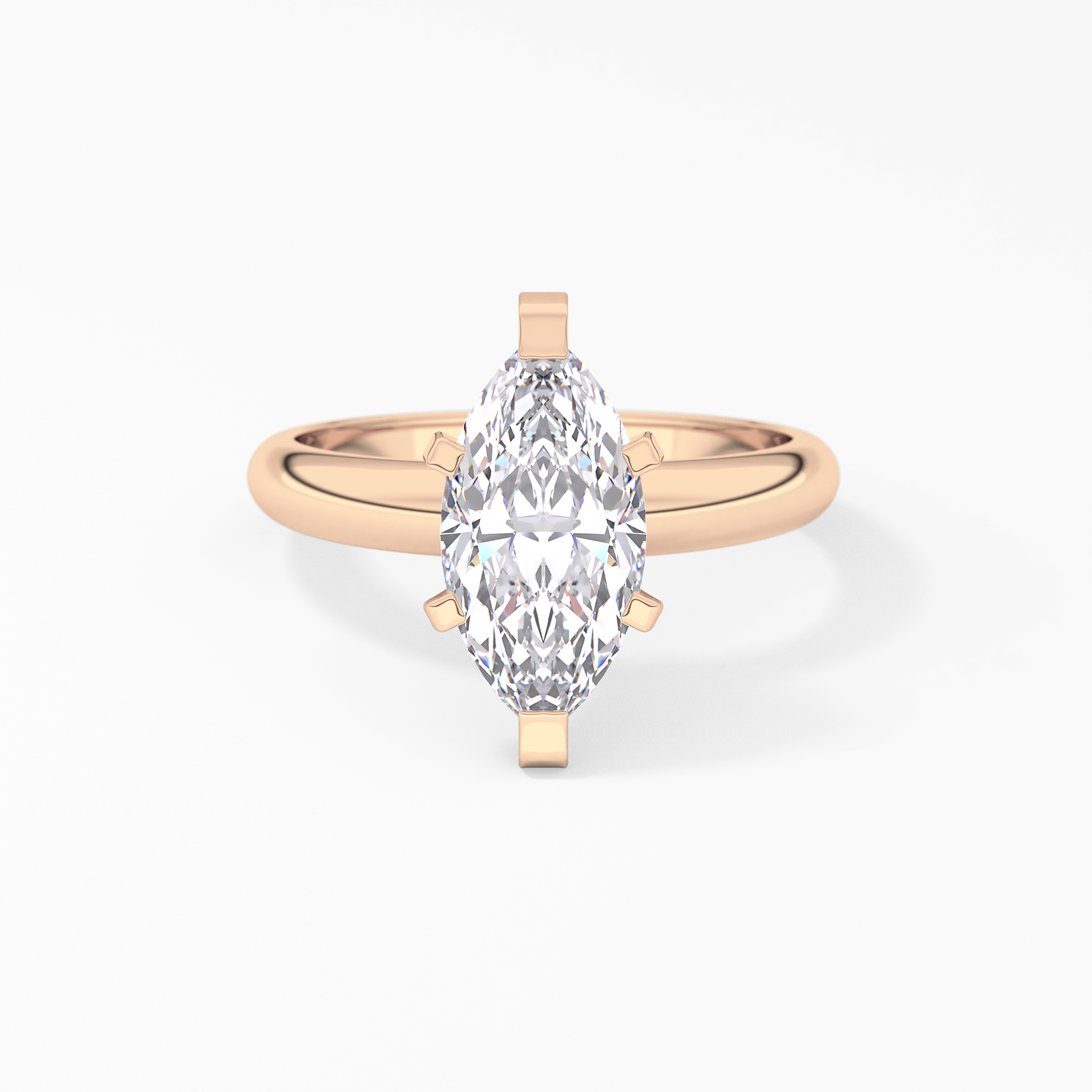 Marquise Cut 1.79 Carat Moissanite Ring – Solitaire Style in Gold